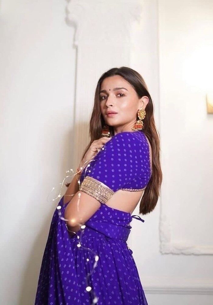 Buy Alia Bhatt Purple Color Sabyasachi Style Lehenga Online