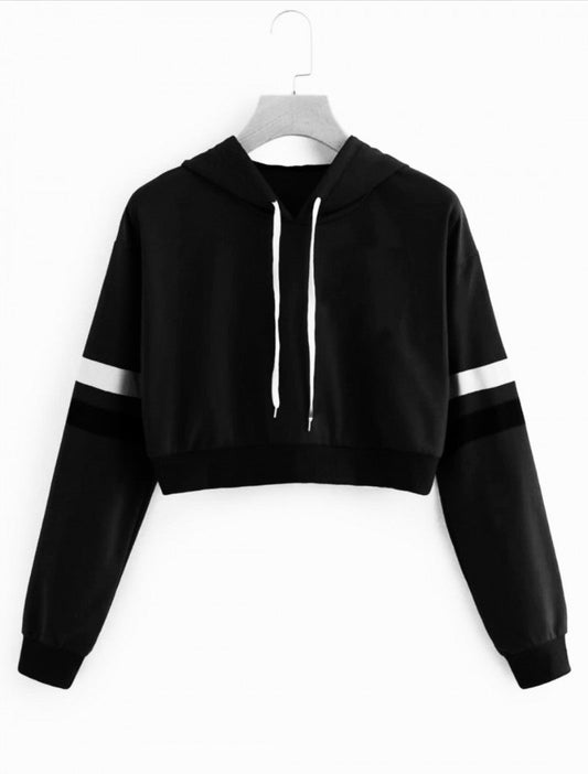 Beautiful Black Color Hoodie Top