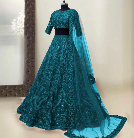 Morpich Color Online Tafeta Silk Lehenga Choli