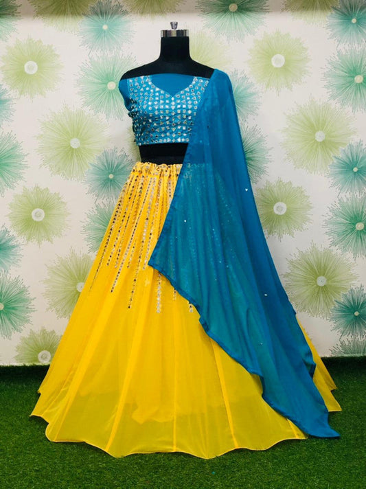 Jazzy Mirror Work Lehenga Choli