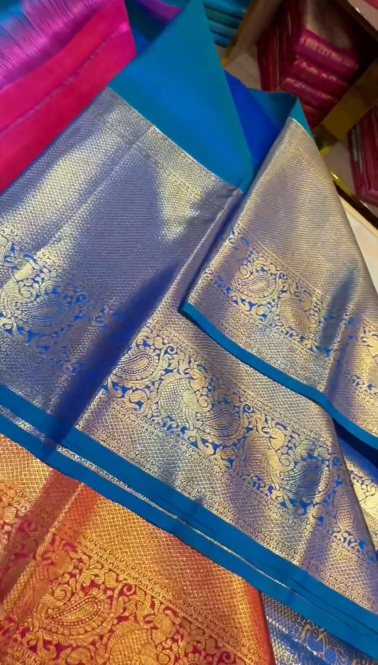 Beautiful Sky Blue Silk Sarees