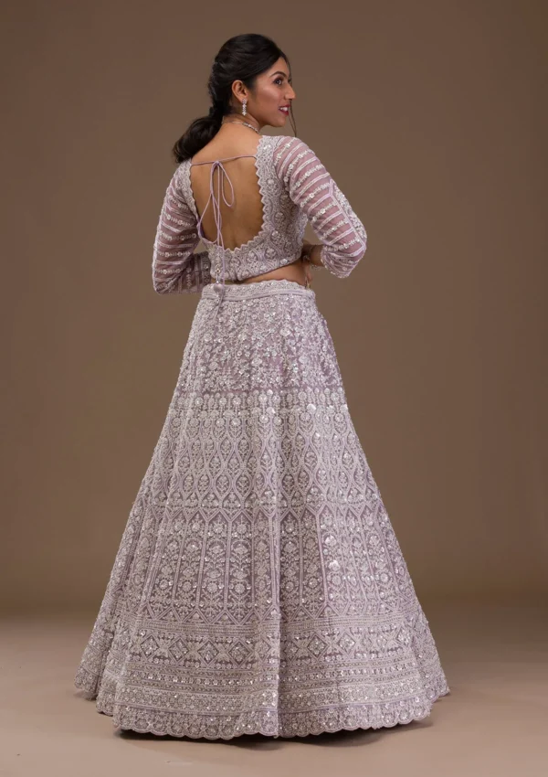 Pearlwork Net Readymade Lehenga - Image 4