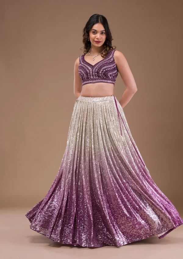 Sequins Lycra Readymade Lehenga - Image 7