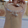 Diamond Silver Hand Bangles For Girls