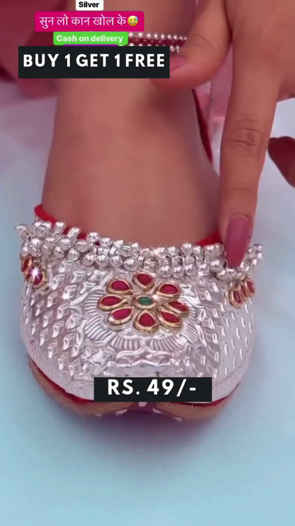 White Silver Plated Ethnic Daily Wear Payal Anklet for Women & Girls with Ghungroo