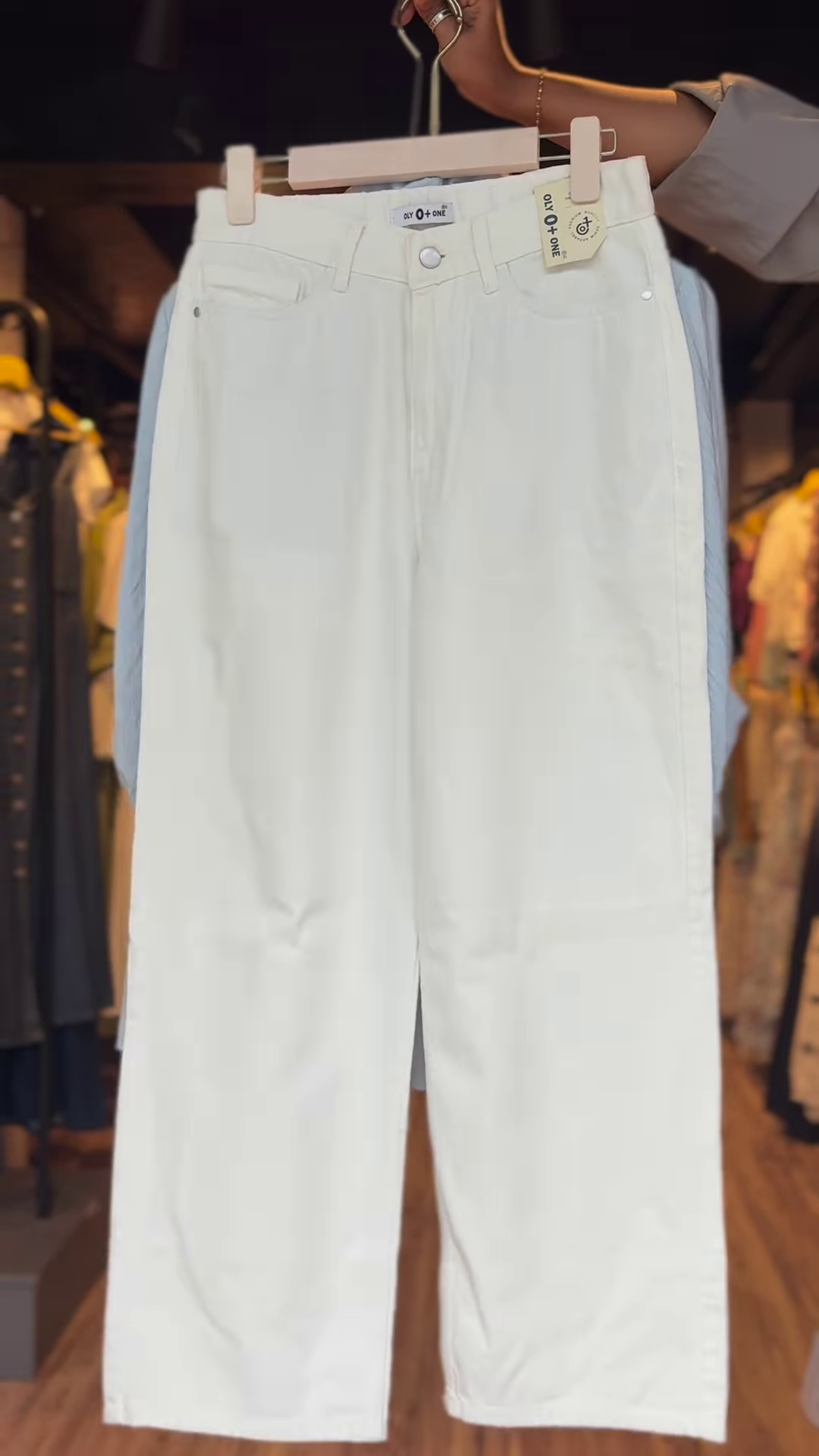 Women’s Pearl-Collar Blue Floral Blouse with White Shorts – Elegant Summer Co-Ord Casualwear - Image 2