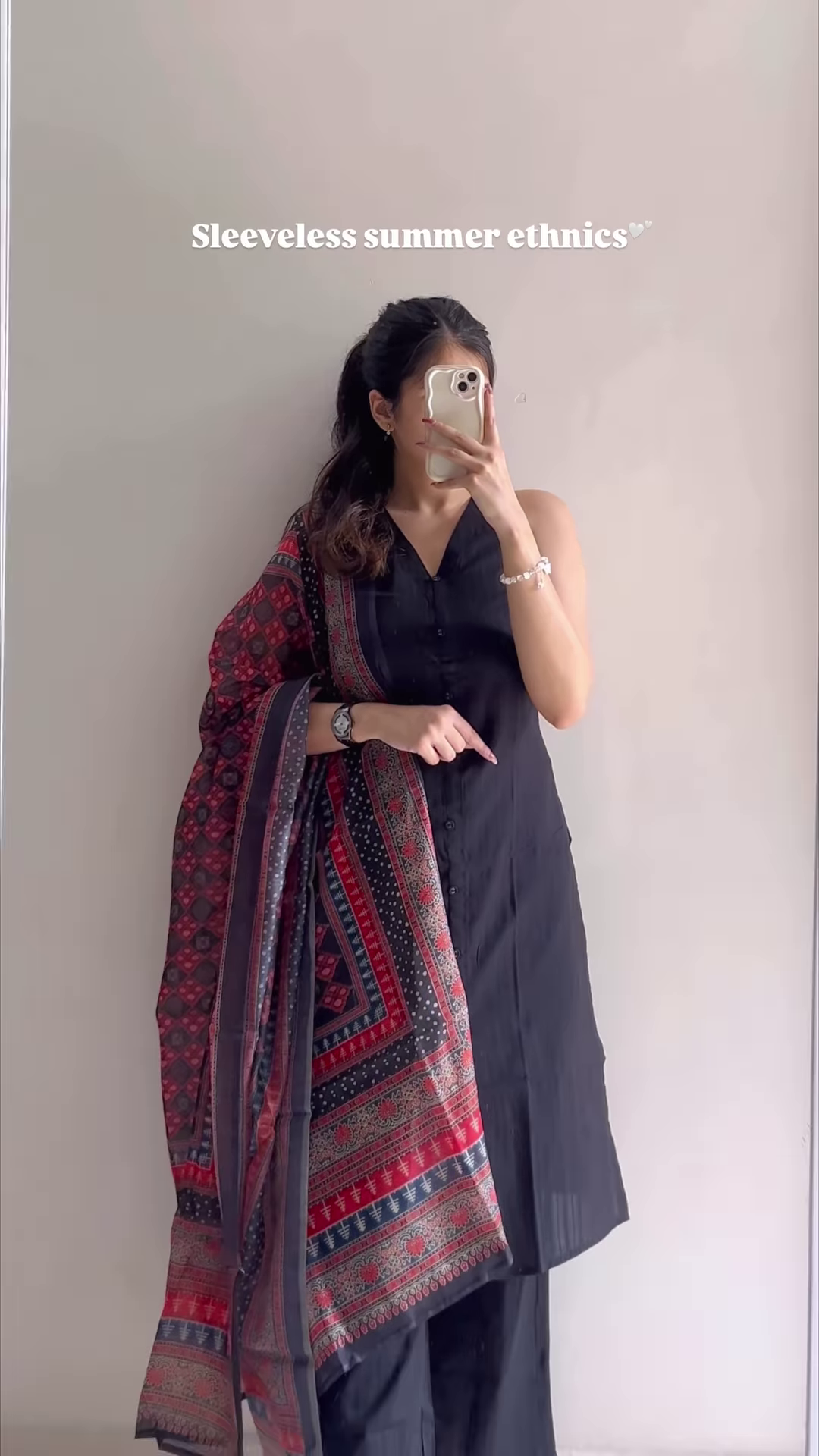 Women’s Sleeveless Light Blue Embroidered Kurta Pant Set with Dupatta – Elegant Summer Ethnicwear - Image 5