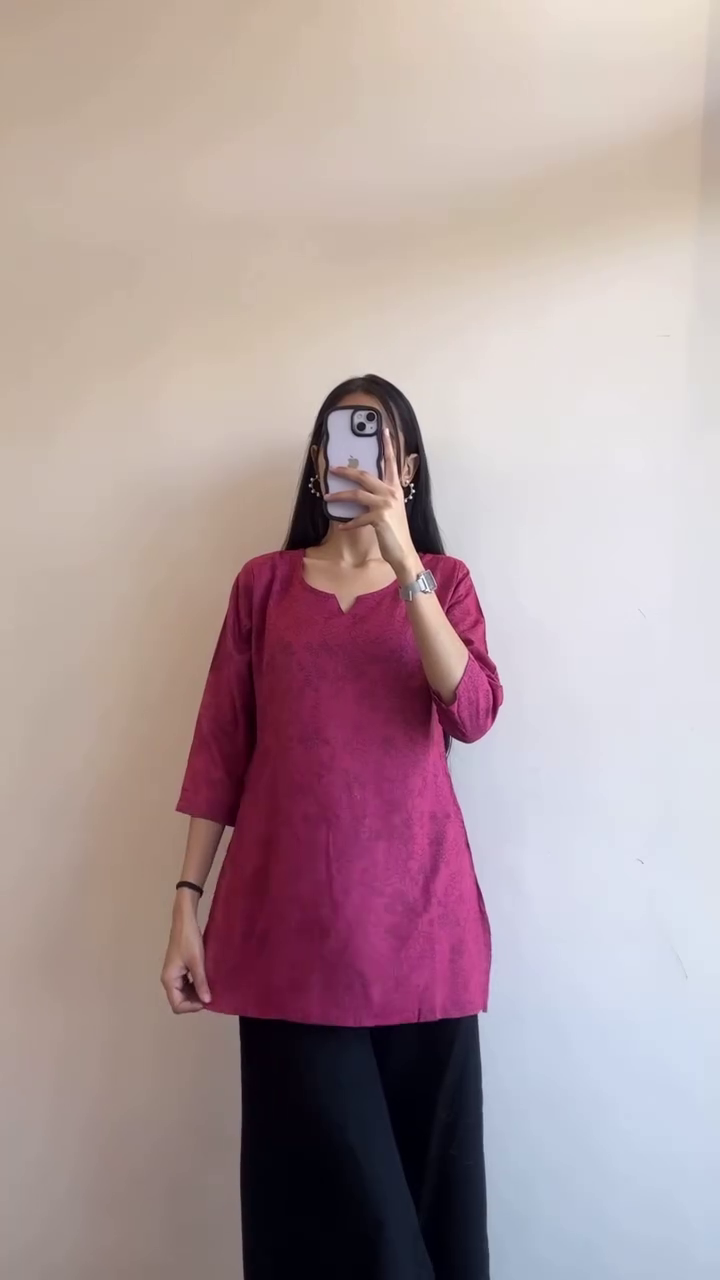 Ivory Motif Tunic & Wide-Leg Denim Set - Image 2