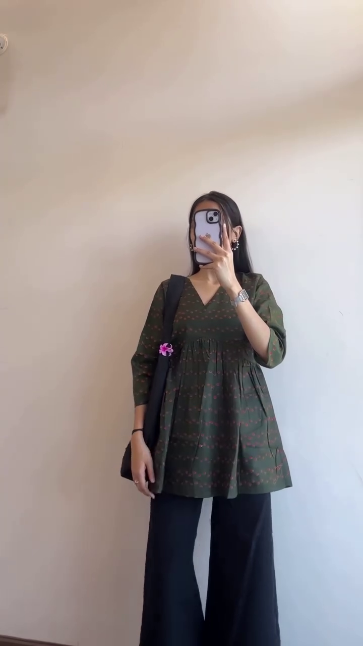 Ivory Motif Tunic & Wide-Leg Denim Set - Image 5