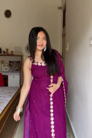 Royal Orchid Anarkali Suit