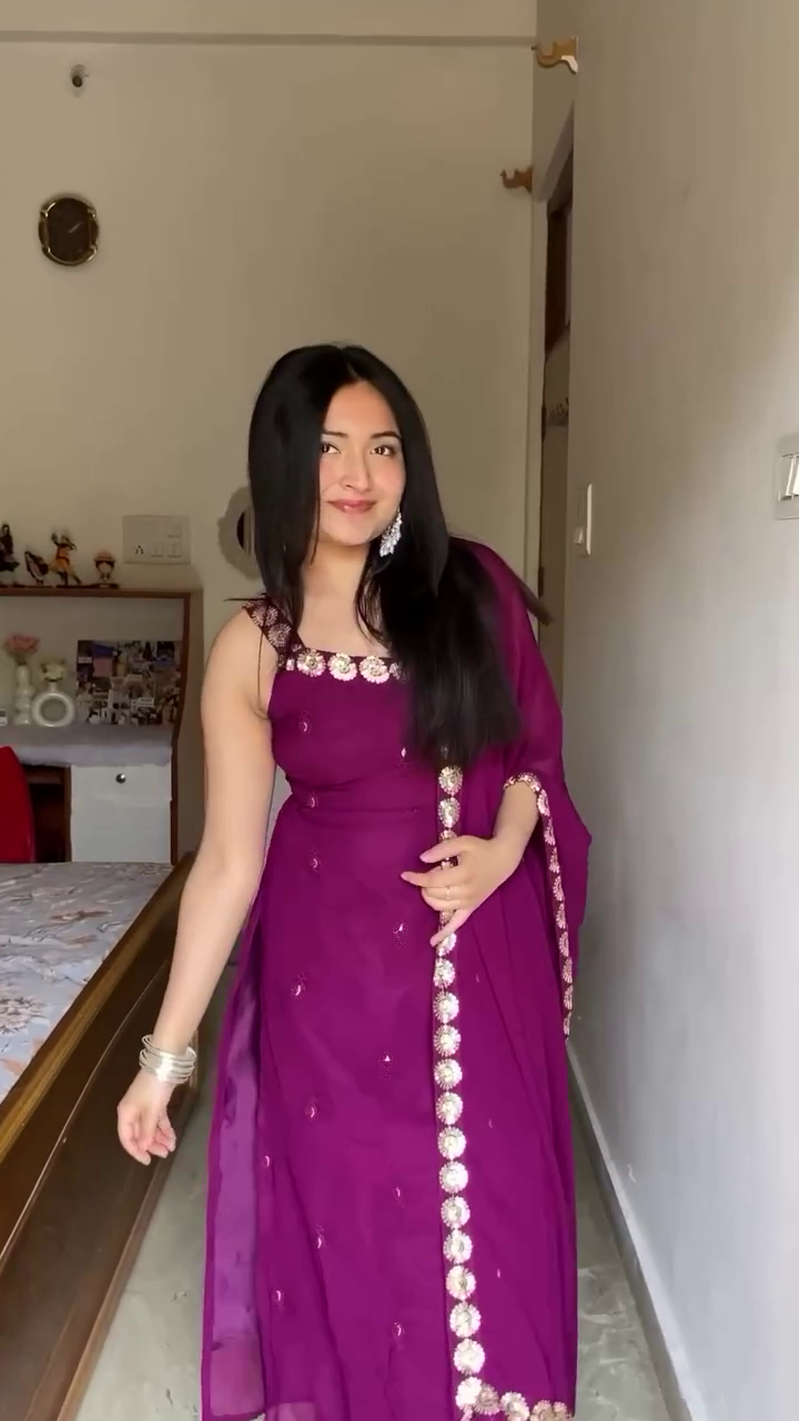 Royal Orchid Anarkali Suit