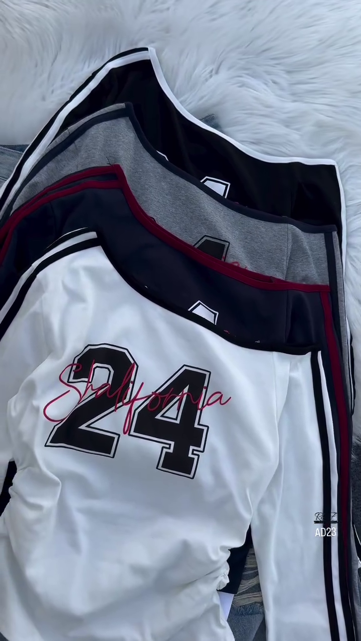 Women’s Long Sleeve Graphic Stripe Sports Top