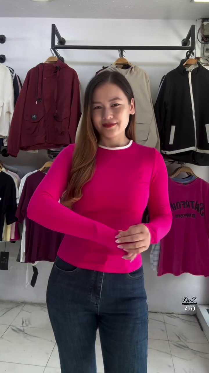 Classic Brown Long Sleeve Fitted Top - Image 4