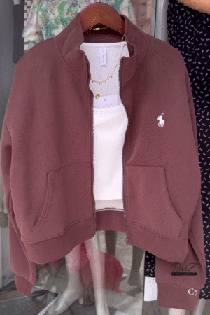 Zip-Up Layered Jackets π§₯β¨ With High Collars & Gold Necklace Styling β Beige, White & Brown Variants