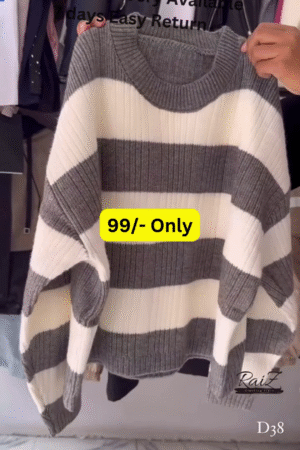 Multi-Color Striped Sweaters 🧶🧥 – Soft Knitwear in Brown, Gray, Black, Pink & Yellow Variants