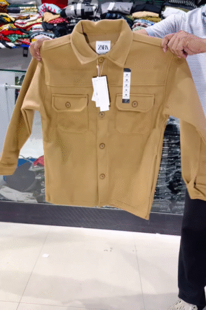 Utility Pocket Shirts & Jackets 👔🧥 – Relaxed Fit in Grey, Tan & Navy Variant