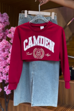 Ruched Petal Top & Shimmer Skirt in Blush Pink