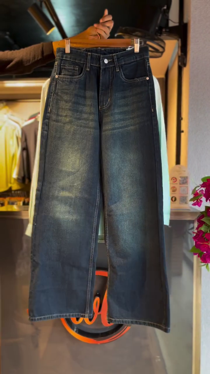 Embroidered Shirt in Sage & Denim Shorts in Black - Image 2