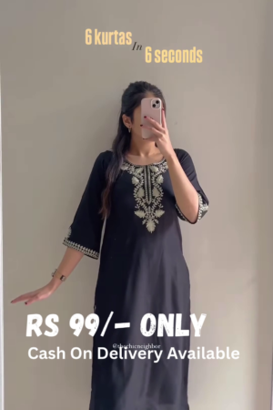 Elegant Floral Cotton Kurta β 5 Color Variants