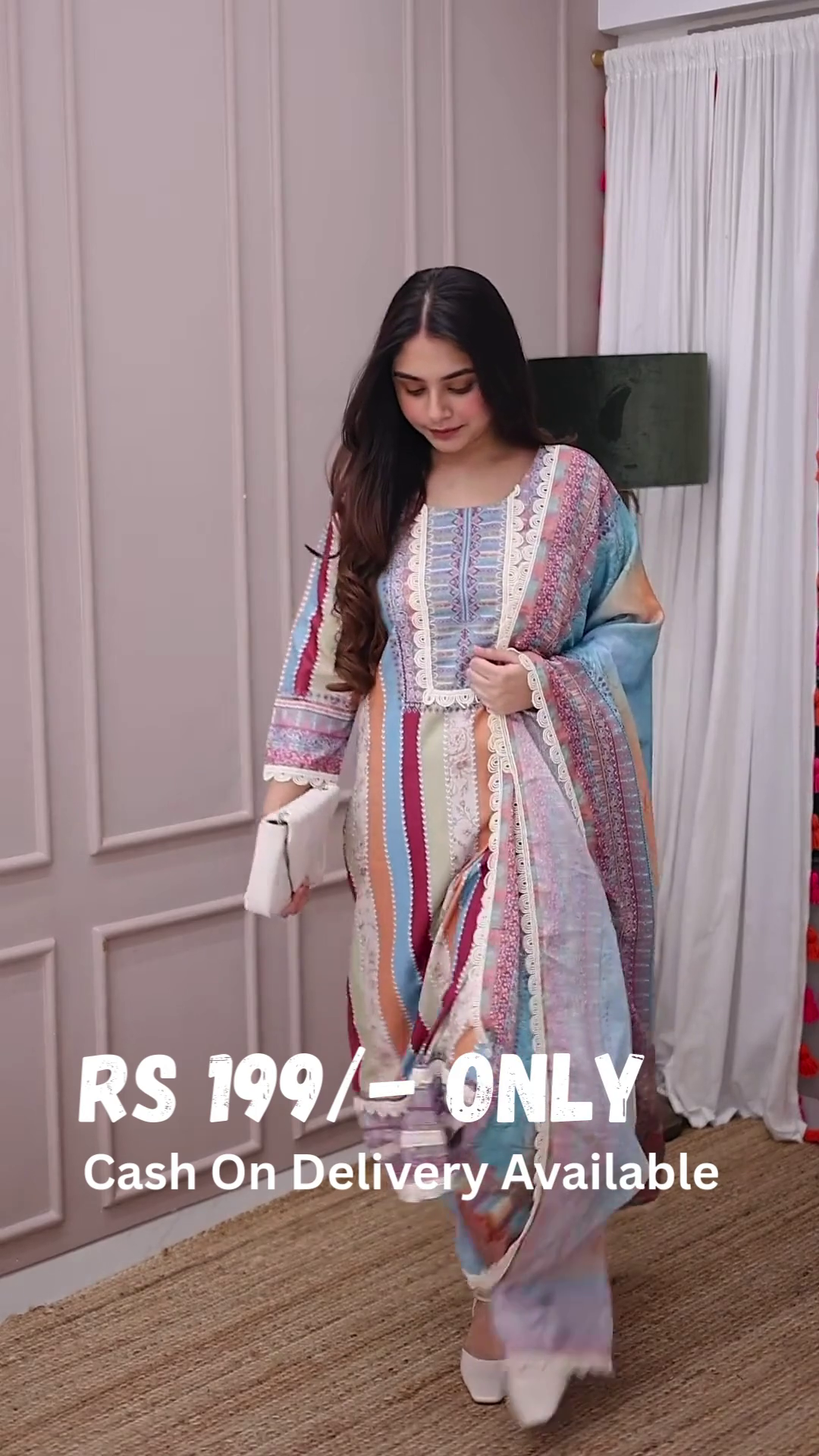 Pastel Elegance Printed Suit – A Timeless Statement - Image 2