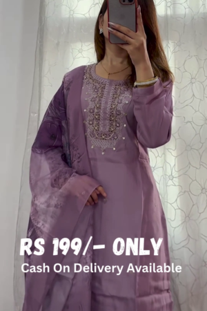 Lavender Luxe Embroidered Suit – Elegance in Every Thread