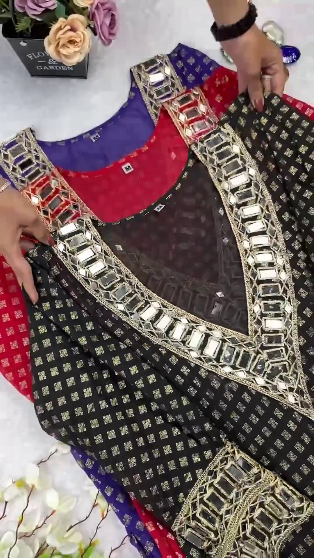 Celestial Mirror-Work Designer Kurti Collection