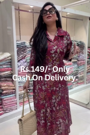 Wine Blossom: Floral Print Fusion Maxi Dress